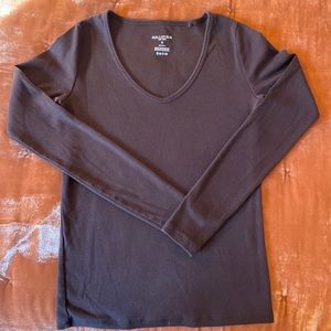 MM Lafleur Marcia ribbed cotton scoop neck tee